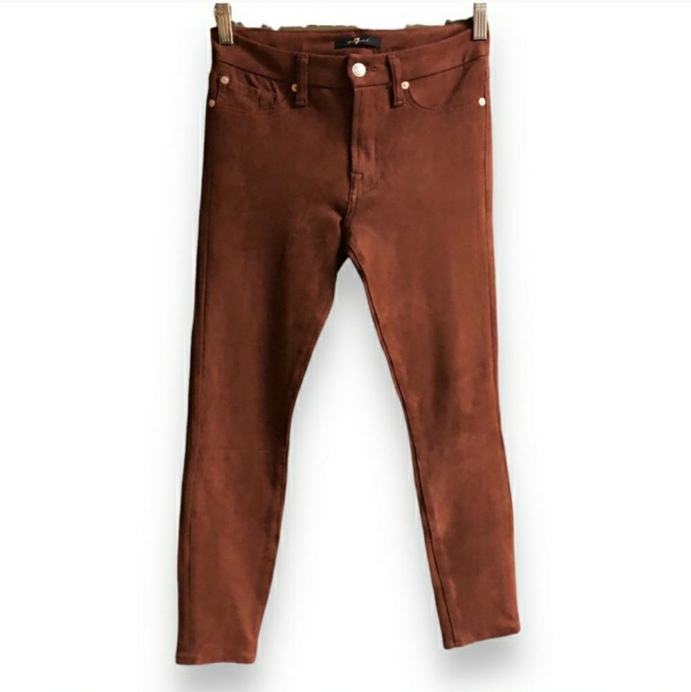 7 FOR ALL MANKIND Faux Suede Skinny Leggings